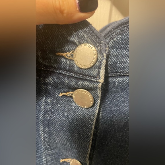 Euc MAJE scallops waist line denim skirt size 40 - Picture 4 of 7